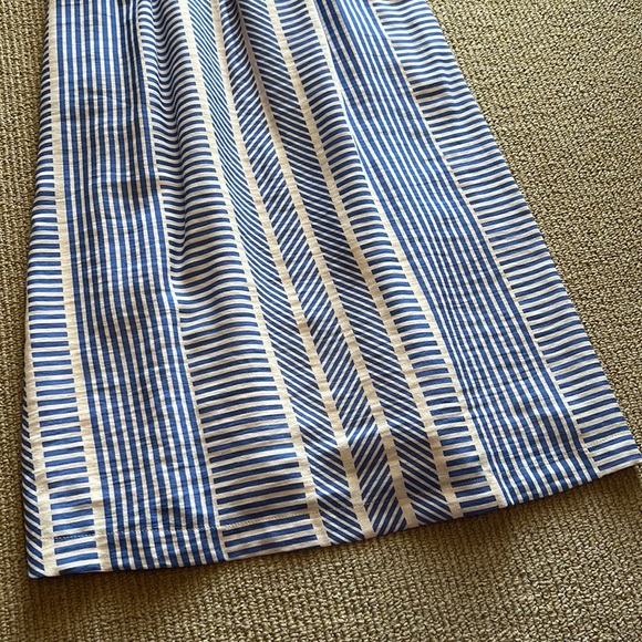 NWOT Lush World Wonder Blue Stripe Tie-front Midi Dress XS - Picture 6 of 11